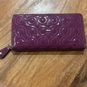 Coach Large Patent Accordion Wallet